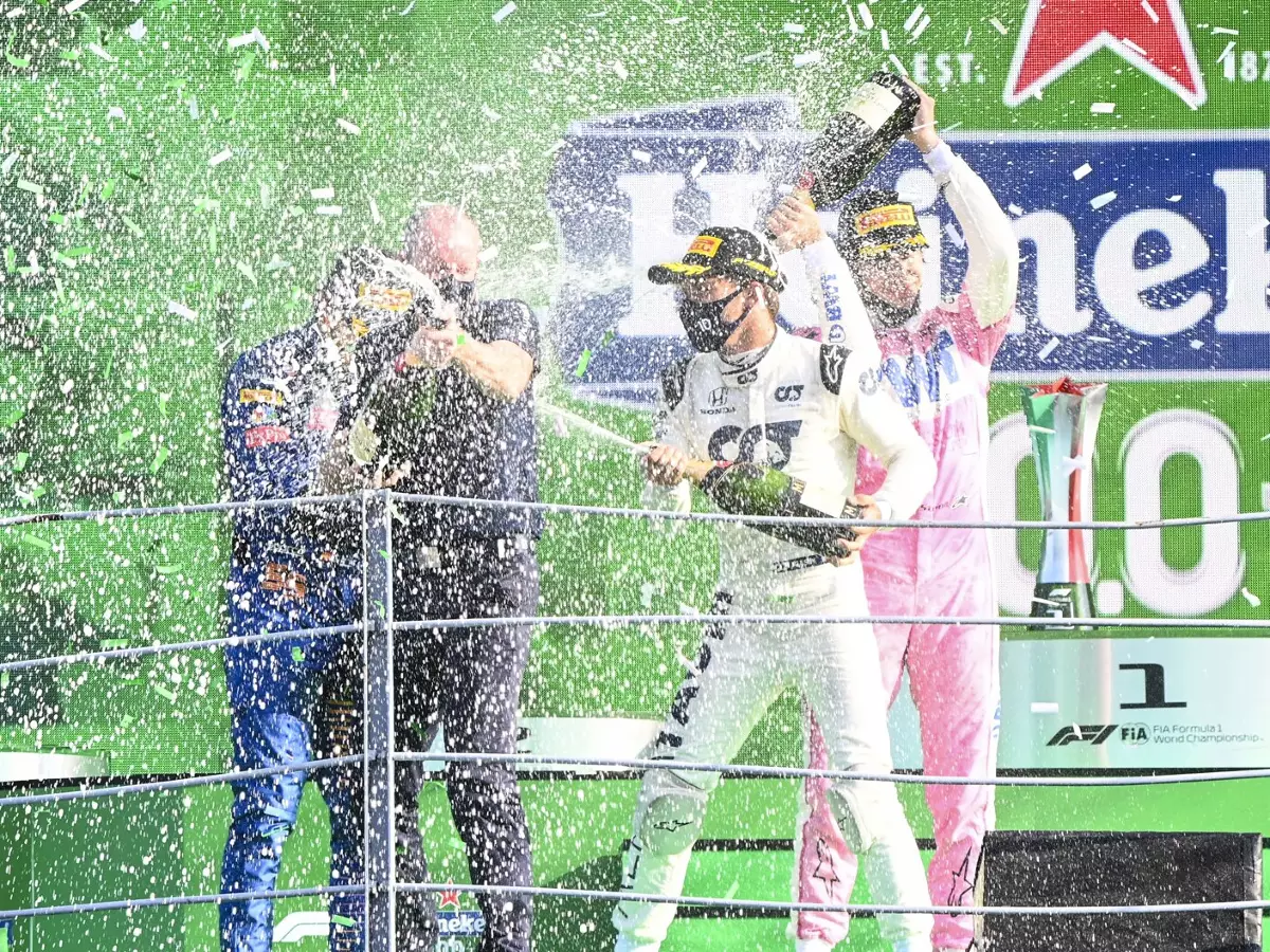Carlos Sainz, Pierre Gasly, Lance Stroll Foto zur News: F1-Rennen Monza 2020: Gasly feiert zweites "Wunder von Monza"!