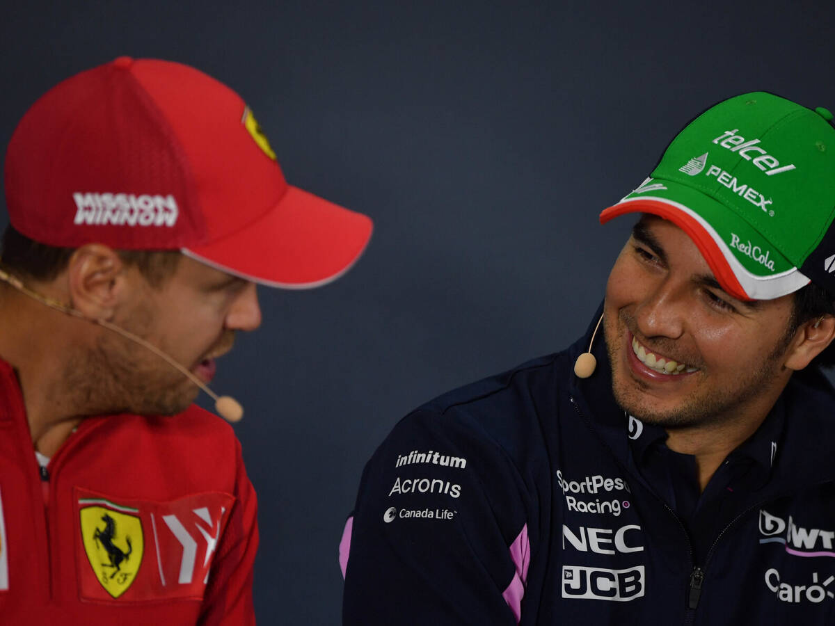Foto zur News: Aus F1-Cockpit verdrängt, aber: Kein böses Blut zwischen Perez und Vettel