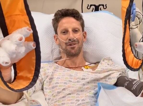 Foto zur News: Diagnose bei Grosjean: Keine Brüche, eine Nacht im Krankenhaus