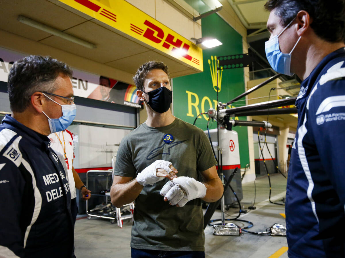Foto zur News: Grosjean verrät Geheimnis: "Hatte mir vorher schon zwei Knochen gebrochen"