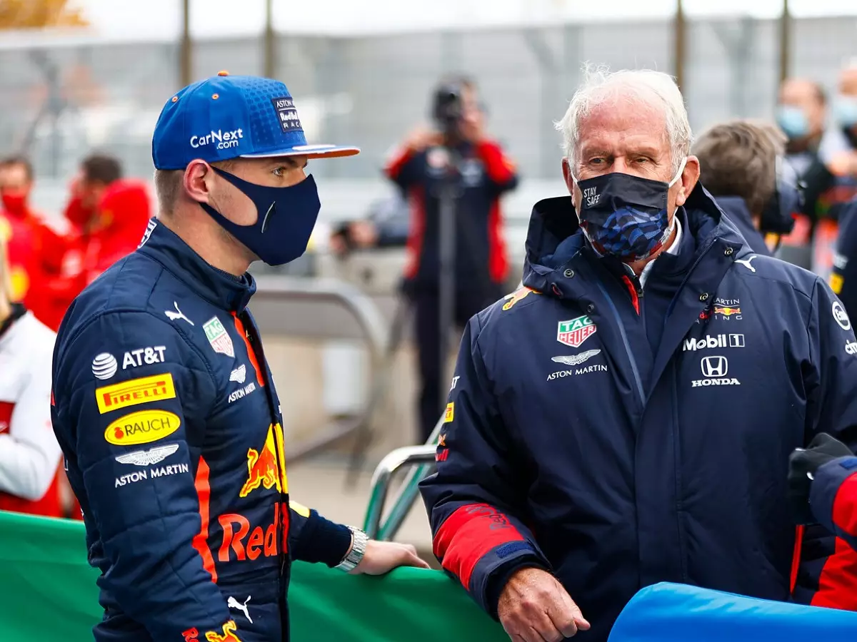 Max Verstappen, Helmut Marko, Christian Horner Foto zur News: Marko: Red Bull kann Titelkampf 2021 vom ersten Rennen an aufnehmen