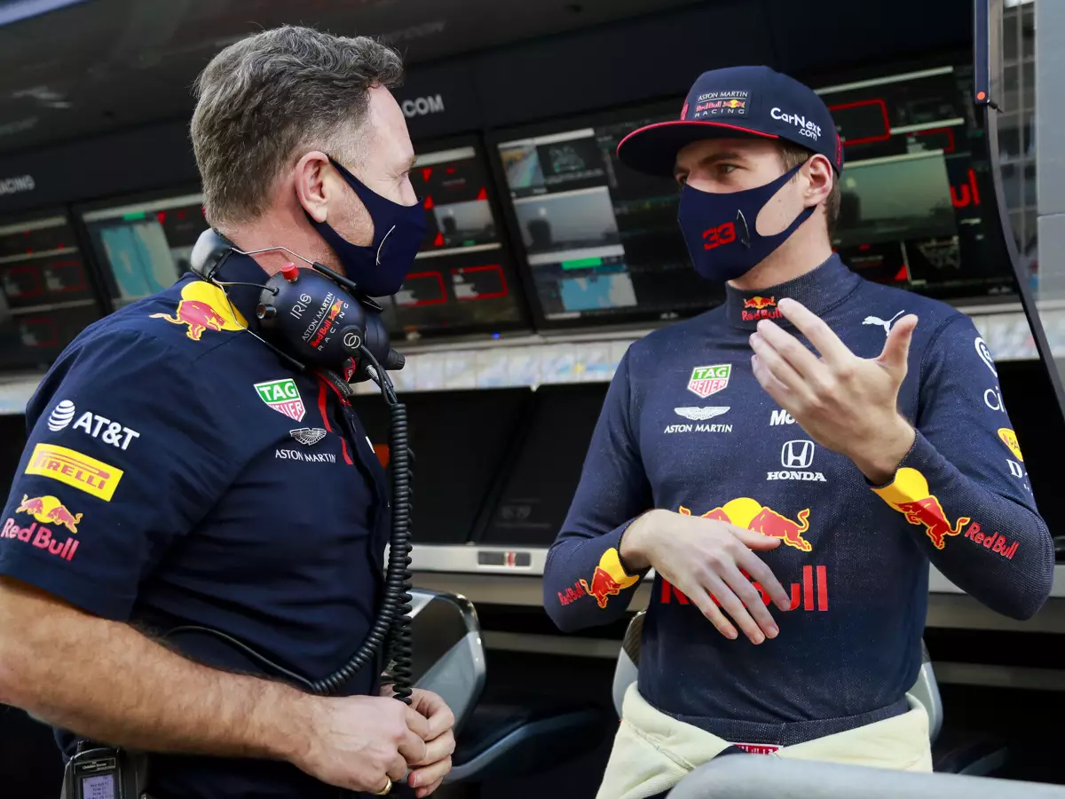 Christian Horner, Max Verstappen Foto zur News: Horner unbesorgt wegen Verstappen-Klausel: "Geht um das Verhältnis"