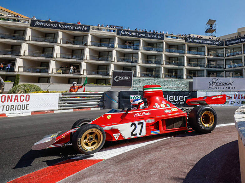 Foto zur News: Unfall im Lauda-Ferrari: Alesi verpasst Sieg beim Historischen Monaco-GP