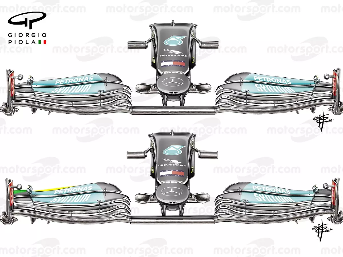 Foto zur News: Formel-1-Technik: Entscheidet dieser Frontflügel-Kniff die WM für Mercedes?