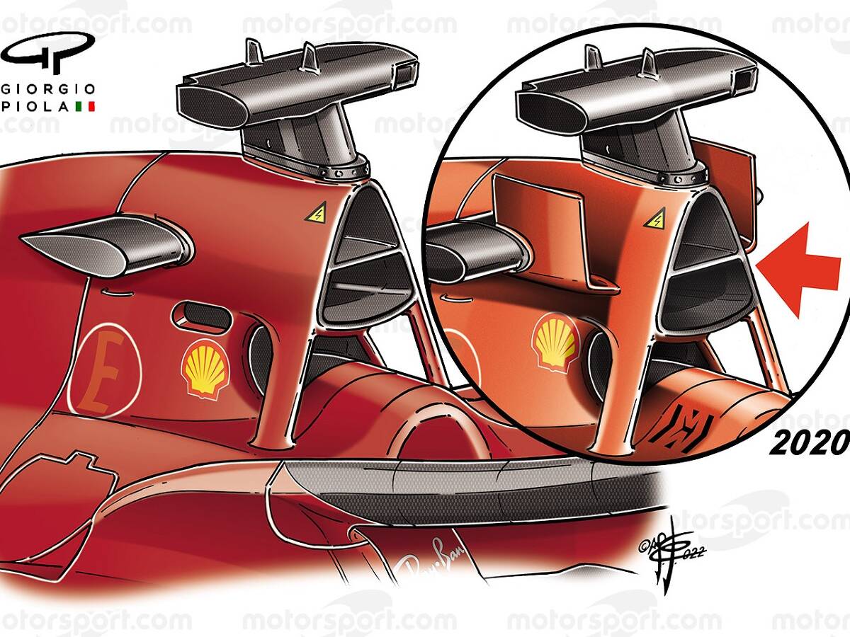Foto zur News: Formel-1-Technik 2022: Kehrt Ferrari wieder zur alten Airbox zurück?