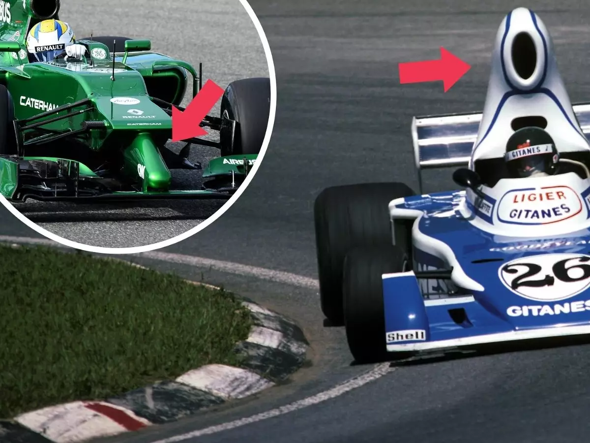 Caterham 2014, Ligier 1976 Foto zur News: So hässlich waren Formel-1-Autos (manchmal) nach Regeländerungen!