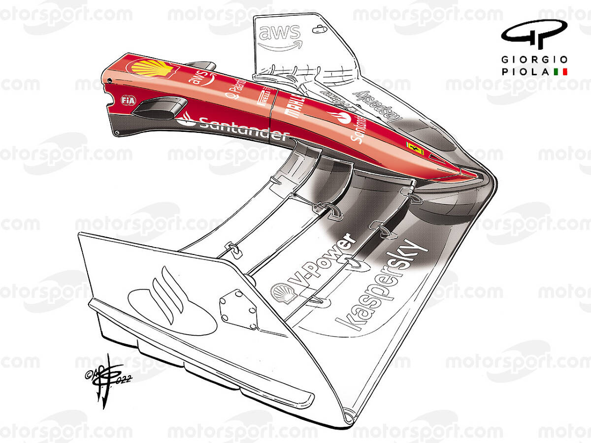 Foto zur News: Ferraris radikale Idee: F1-75 mit modularer Nase!