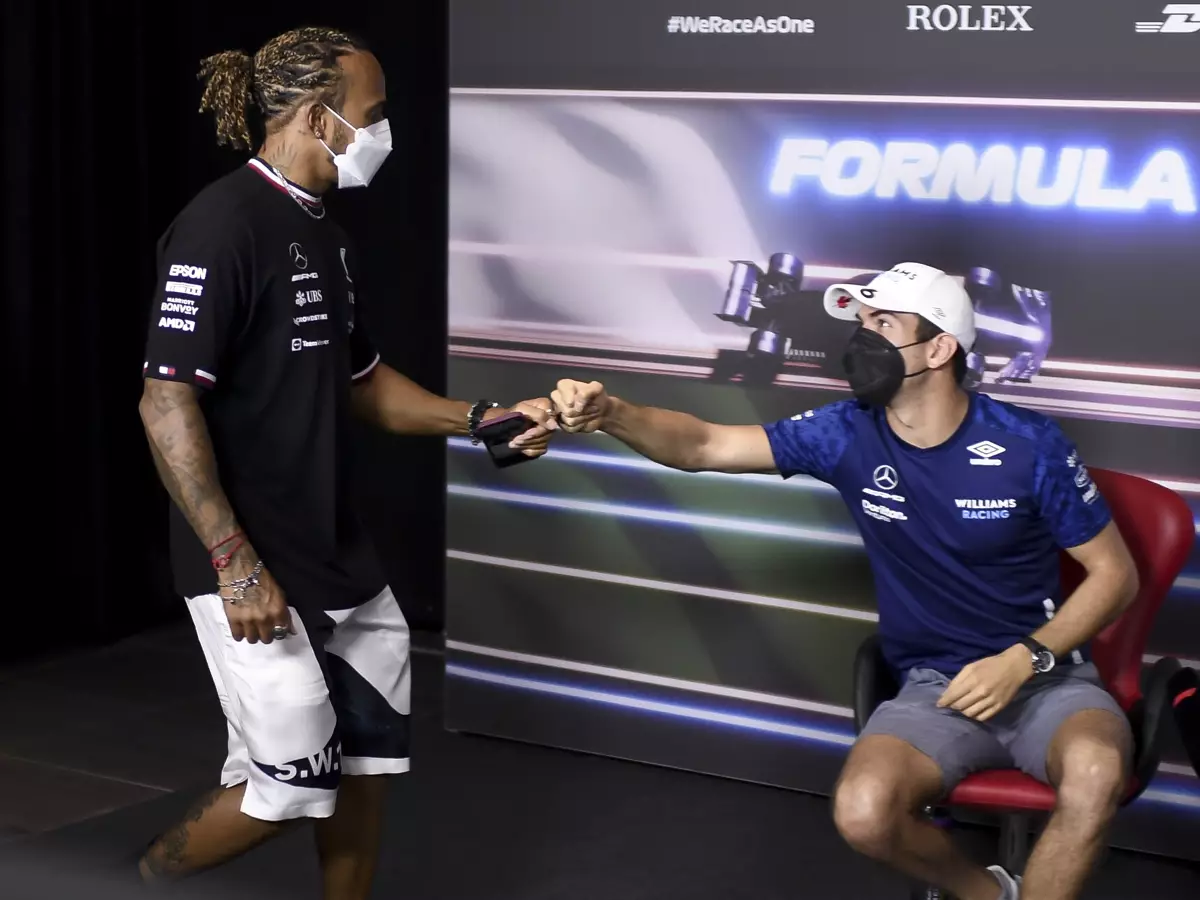 Lewis Hamilton, Nicholas Latifi Foto zur News: Nach Drohungen gegen Latifi: Hamilton fordert Druck auf Facebook #AND# Co.