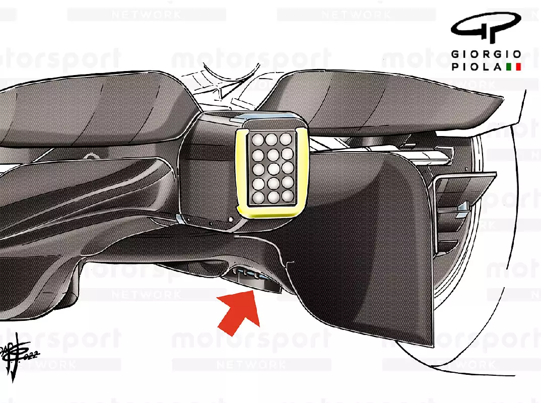 Foto zur News: Formel-1-Technik: Neue "Kufe" bei Red Bull als Mittel gegen Porpoising?