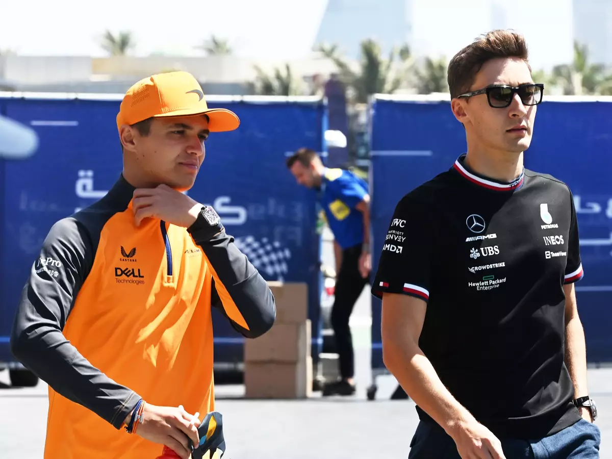 Lando Norris, George Russell Foto zur News: Norris: Russell musste nach Wechsel zu Mercedes ernster werden