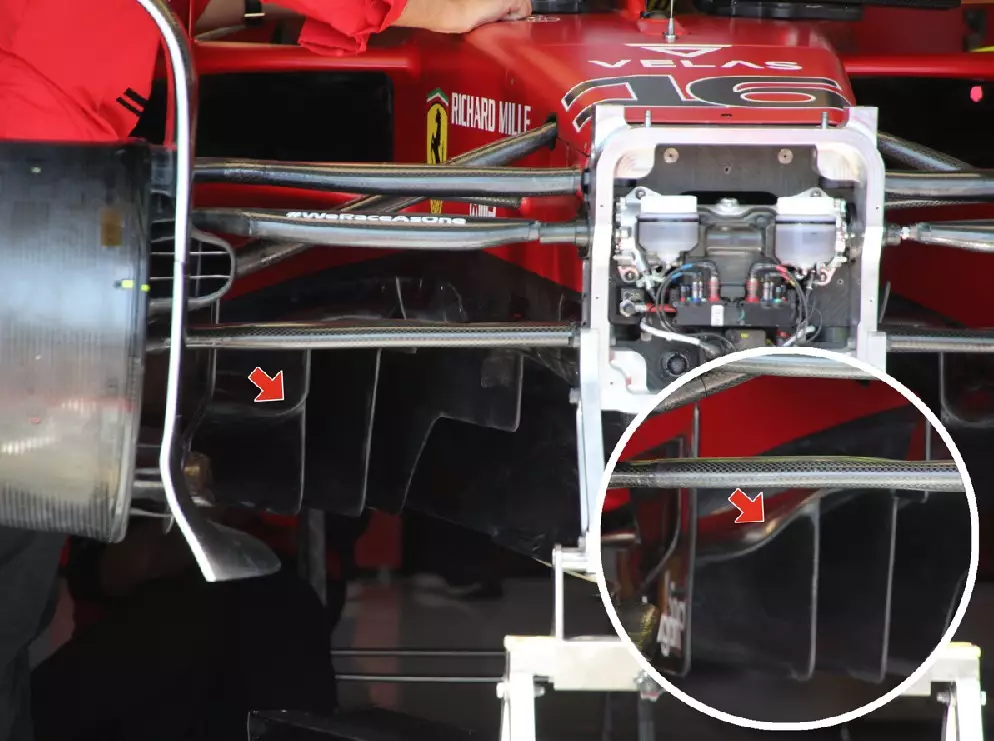 Unterboden des Ferrari F1-75 beim Frankreich-Grand-Prix 2022 in Le Castellet Foto zur News: Formel-1-Technik: Die Updates von Ferrari, Mercedes und Red Bull