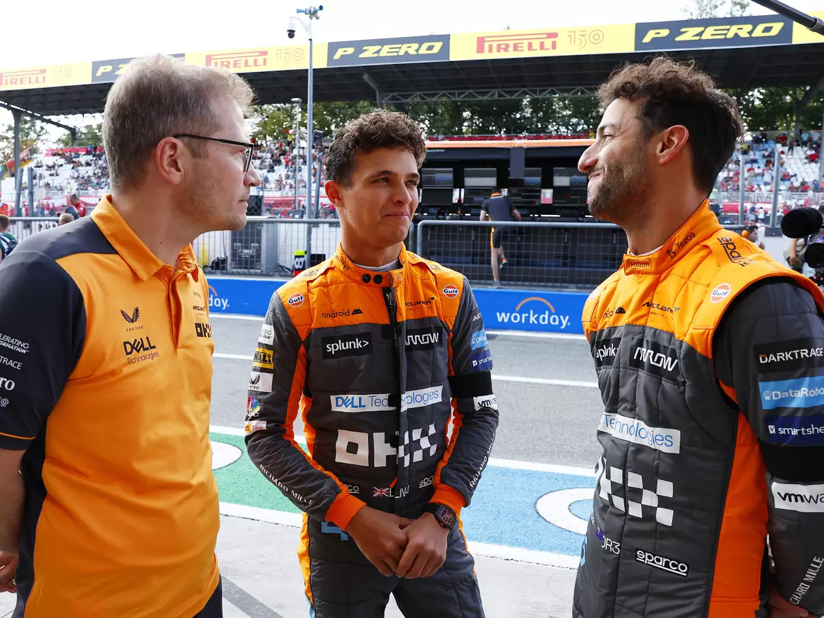 Andreas Seidl, Daniel Ricciardo, Lando Norris Foto zur News: Lando Norris: Ob Rookie oder Routinier macht keinen Unterschied