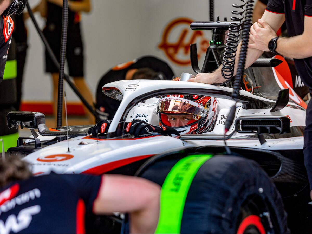 Foto zur News: Haas am Donnerstag lange in der Garage: Das war das Problem