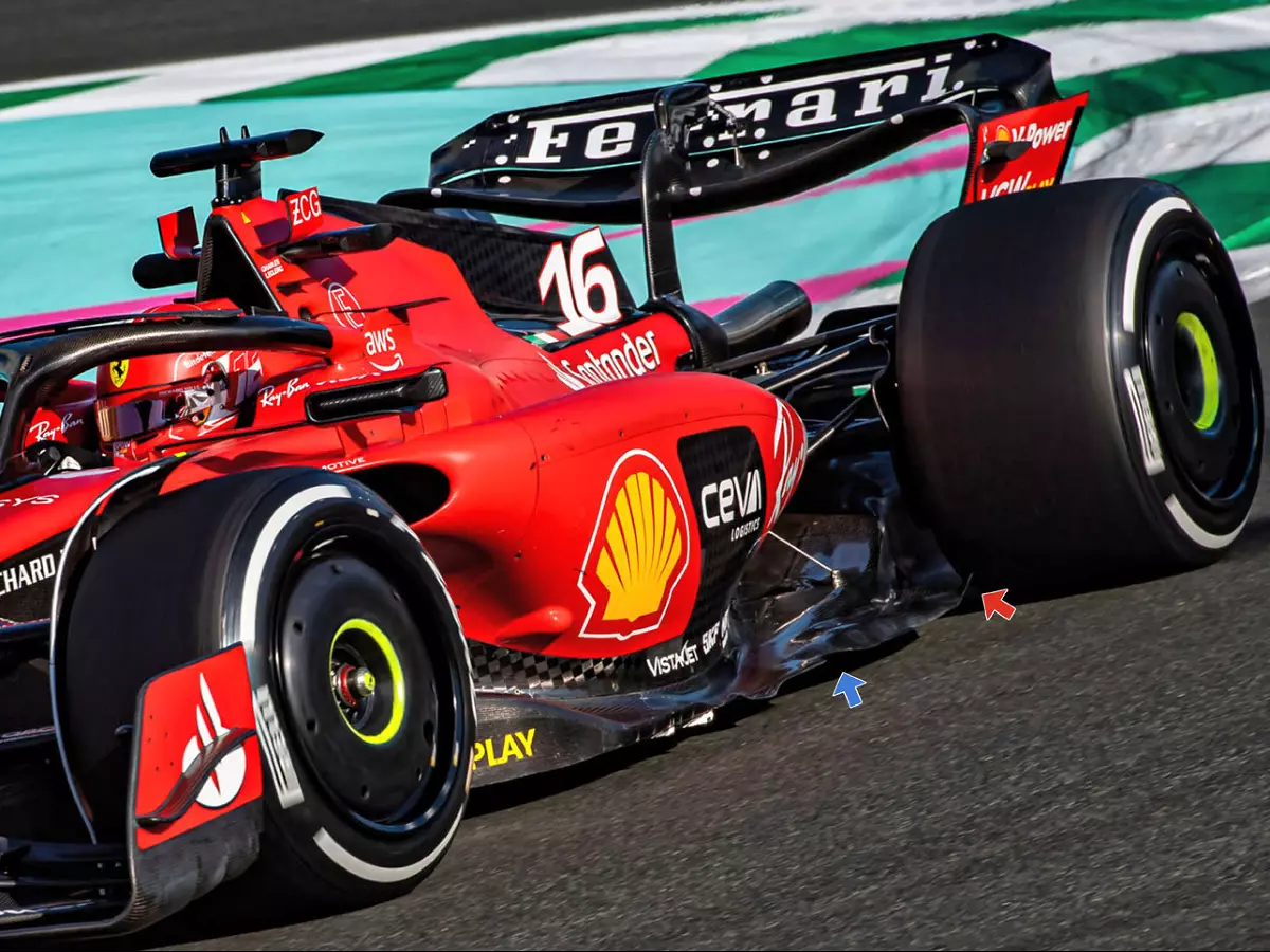 Ferrari Foto zur News: Formel-1-Technik: Was das subtile Update von Ferraris Flügeln zeigt