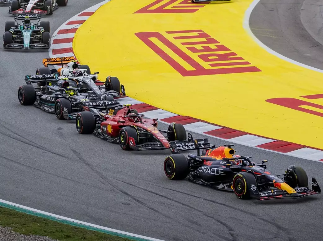 Max Verstappen, Carlos Sainz, Lando Norris, Lance Stroll, Lewis Hamilton Foto zur News: Lando Norris nach bitterer Kollision: Hamilton hat "nichts falsch gemacht"!