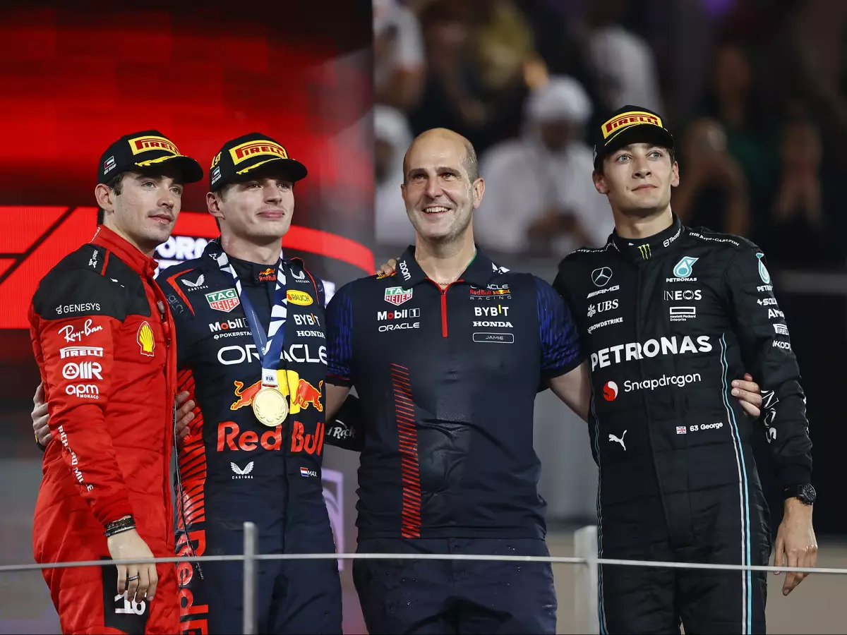 Charles Leclerc, Max Verstappen, George Russell Foto zur News: Rennen Abu Dhabi: Verstappen gewinnt, Mercedes erobert WM-Millionen!