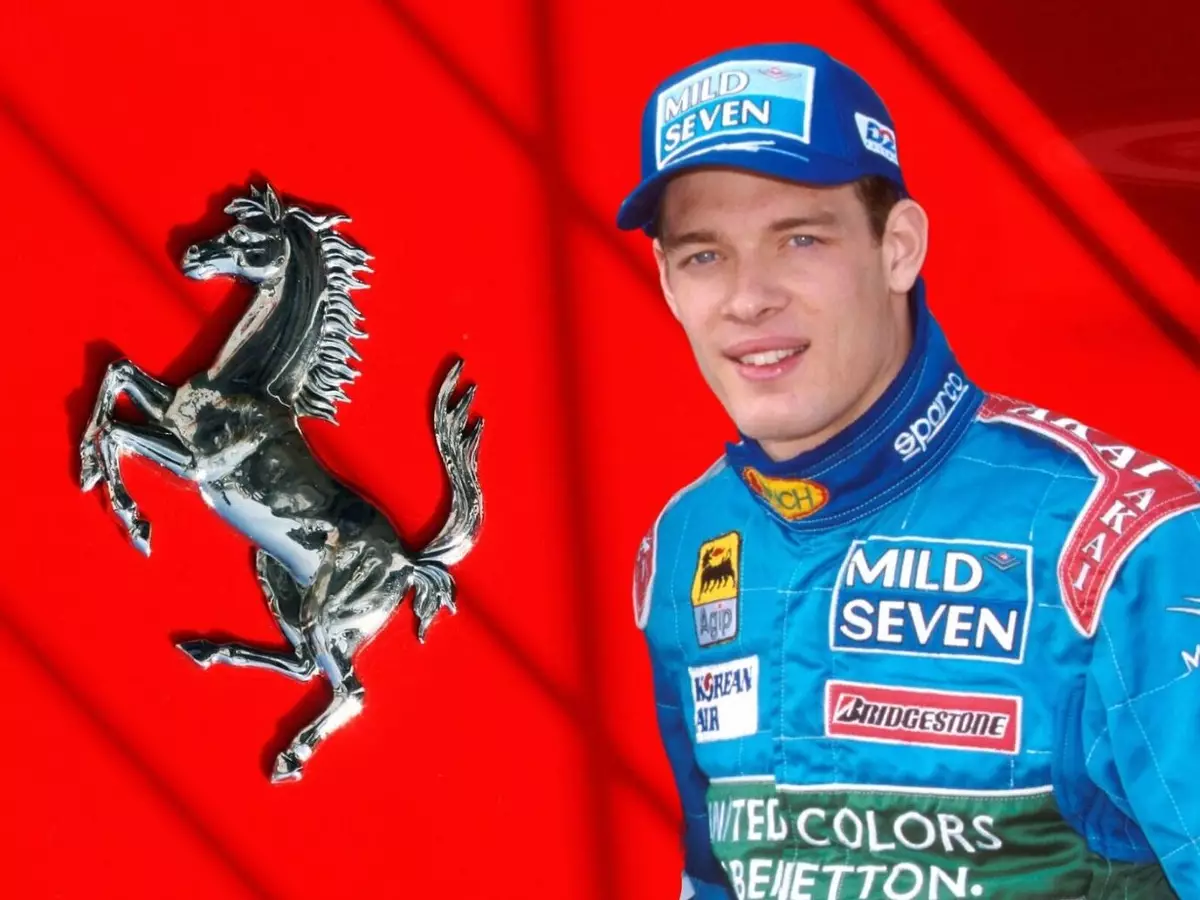 Fotomontage: Alexander Wurz als Benetton-Fahrer 1998 neben einem Ferrari-Logo Foto zur News: Alexander Wurz: So geheim waren seine Verhandlungen mit Ferrari