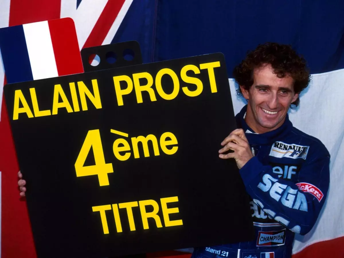 Alain Prost feiert 1993 seinen vierten WM-Titel in der Formel 1 Foto zur News: "Das akzeptiere ich nicht": Alain Prost wehrt sich gegen seinen Ruf