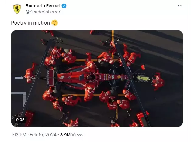 Ein Ferrari-Tweet Foto zur News: Boxenstopp verhauen: Hohn und Spott für Ferrari in den sozialen Medien