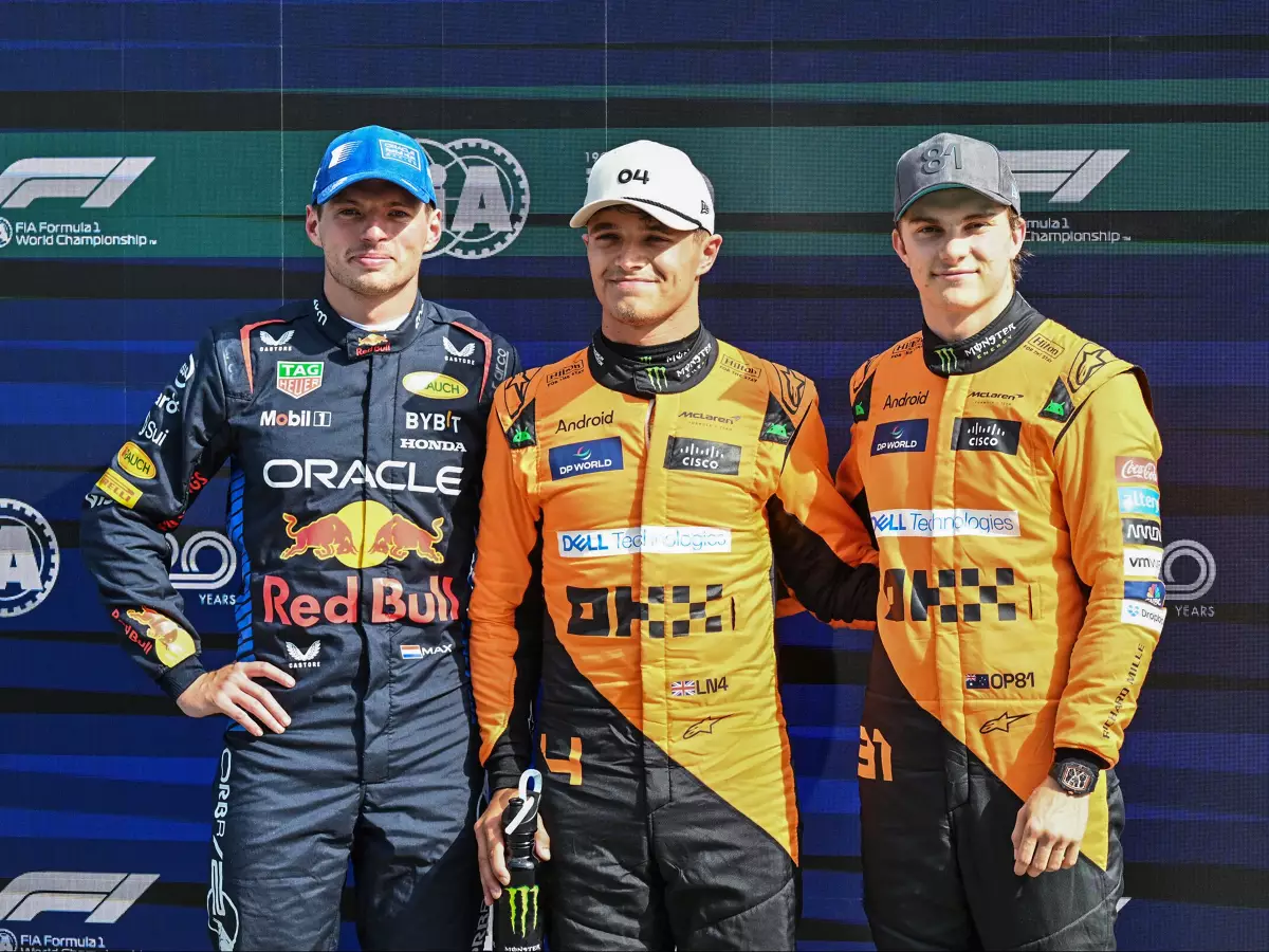 Max Verstappen, Lando Norris, Oscar Piastri Foto zur News: Dominante Pole: Norris lässt Verstappen in Zandvoort keine Chance!