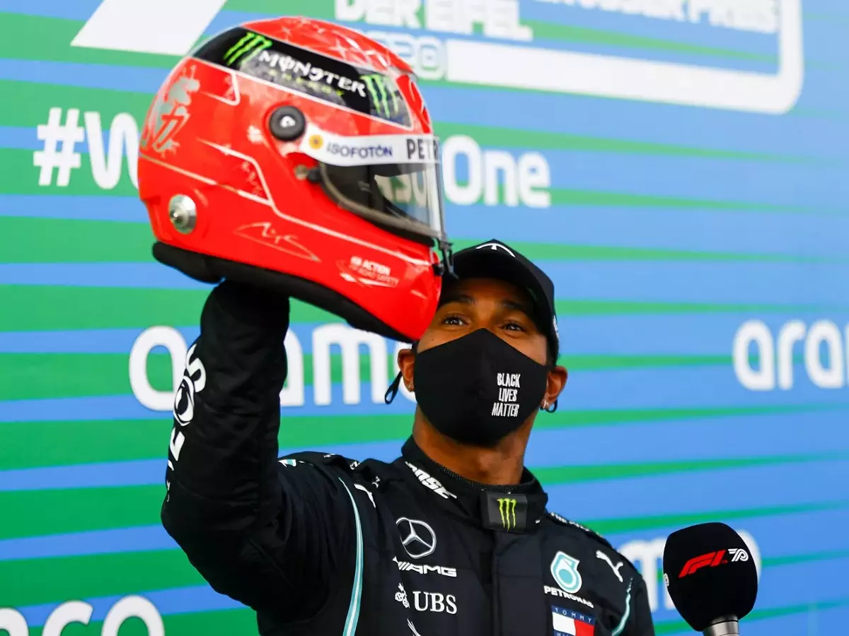Lewis Hamilton, Michael Schumacher, Mick Schumacher Foto zur News: Villeneuve: Natürlich juckt Lewis der "Schumi"-Rekord, er sagt's nur nicht