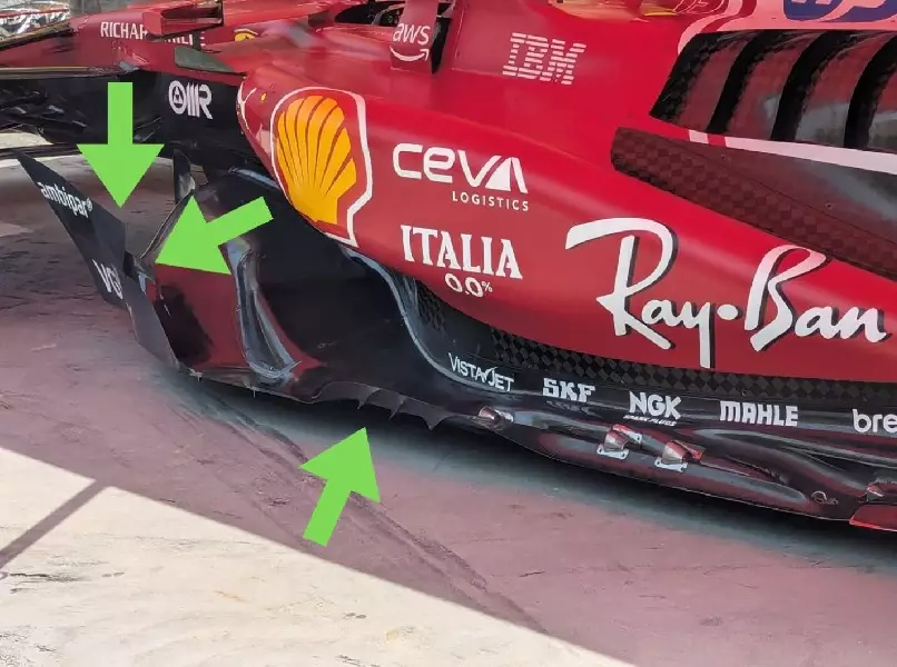 Foto zur News: Updates Bahrain: Ferrari setzt komplett neuen Unterboden ein