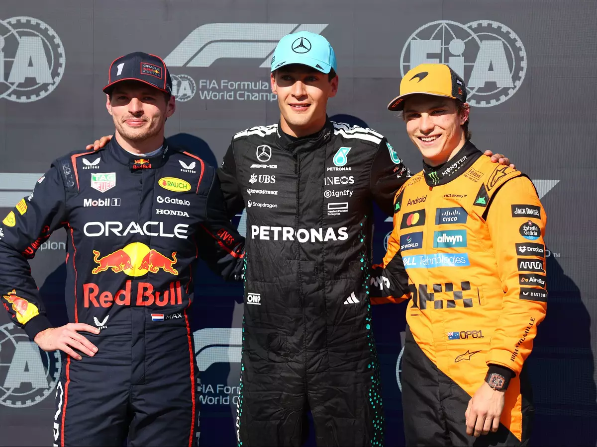 George Russell, Max Verstappen, Oscar Piastri Foto zur News: Packendes Quali in Kanada: Jetzt stehen Russell #AND# Verstappen nebeneinander!