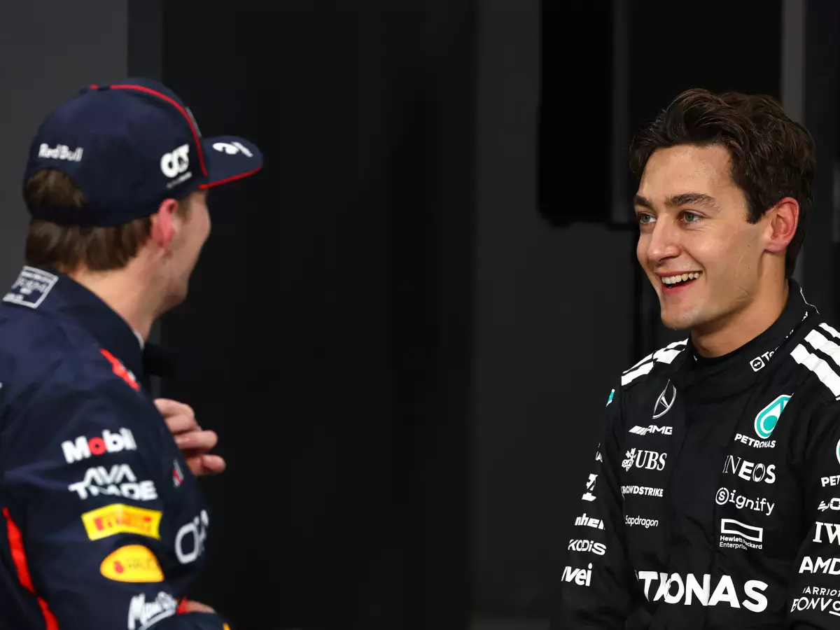 Max Verstappen, George Russell Foto zur News: Russell: Eigentlich müssten Max und ich in der WM viel weiter hinten sein