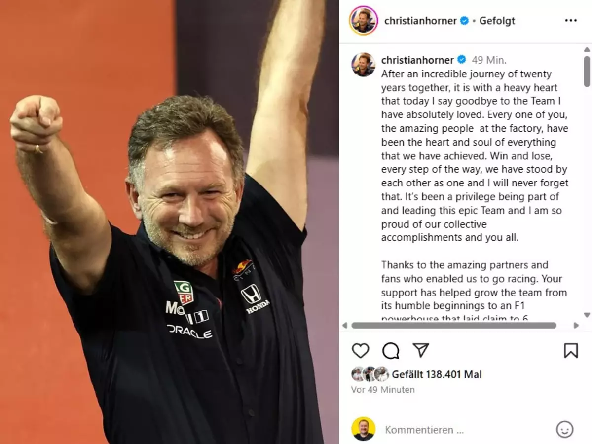 Christian Horner Foto zur News: Instagram: Erstes offizielles Statement von Horner nach dem Rauswurf!