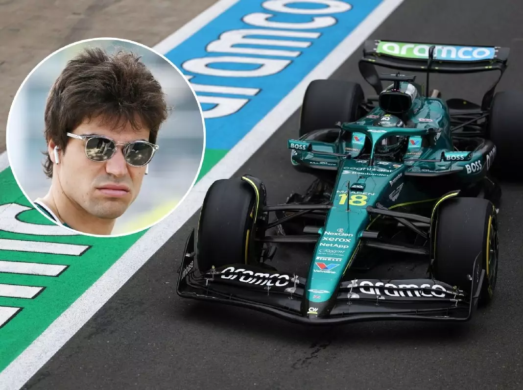 Fotomontage: Porträt von Formel-1-Fahrer Lance Stroll mit dem Aston Martin AMR25 Foto zur News: "Der schlimmste Haufen Scheiße, den ich je gefahren bin!"