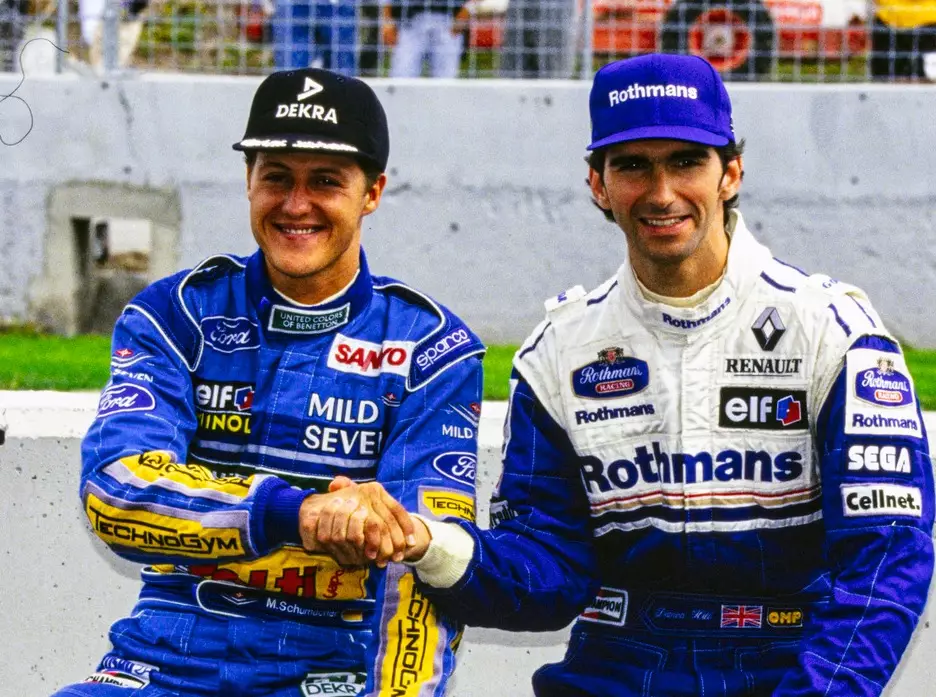 Michael Schumacher und Damon Hill vor ihrem WM-Duell im Jahr 1994 Foto zur News: Damon Hill: Michael Schumacher konnte nicht mit Niederlagen umgehen