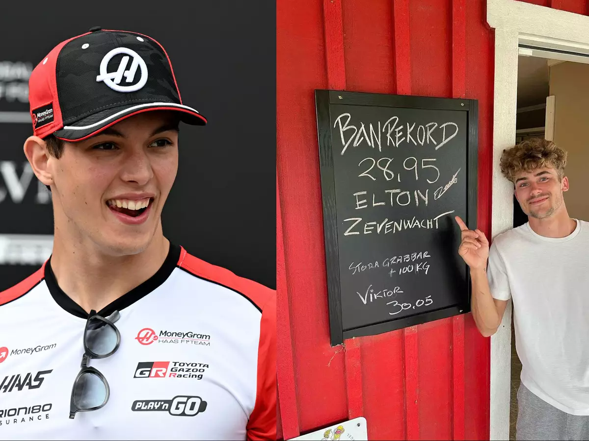 Haas-Pilot Oliver Bearman hat sich einen Kart-Rekord geschnappt, allerdings nicht lange ... Foto zur News: Irrer Kampf um Kart-Rekord: Bearman von einem Hobby-Fahrer geschlagen!