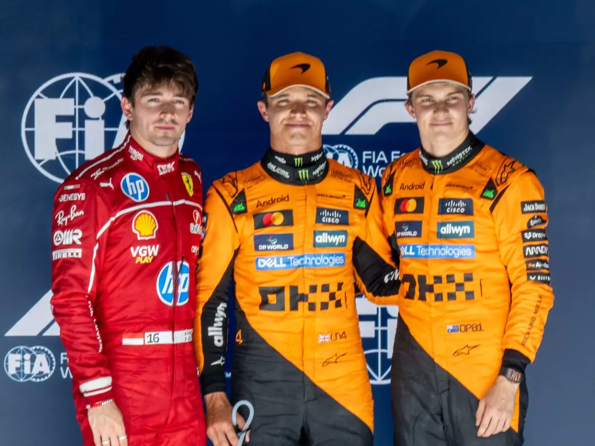 Charles Leclerc, Lando Norris, Oscar Piastri Foto zur News: Hamilton raus, Norris auf Pole: Packendes Qualifying in Spa