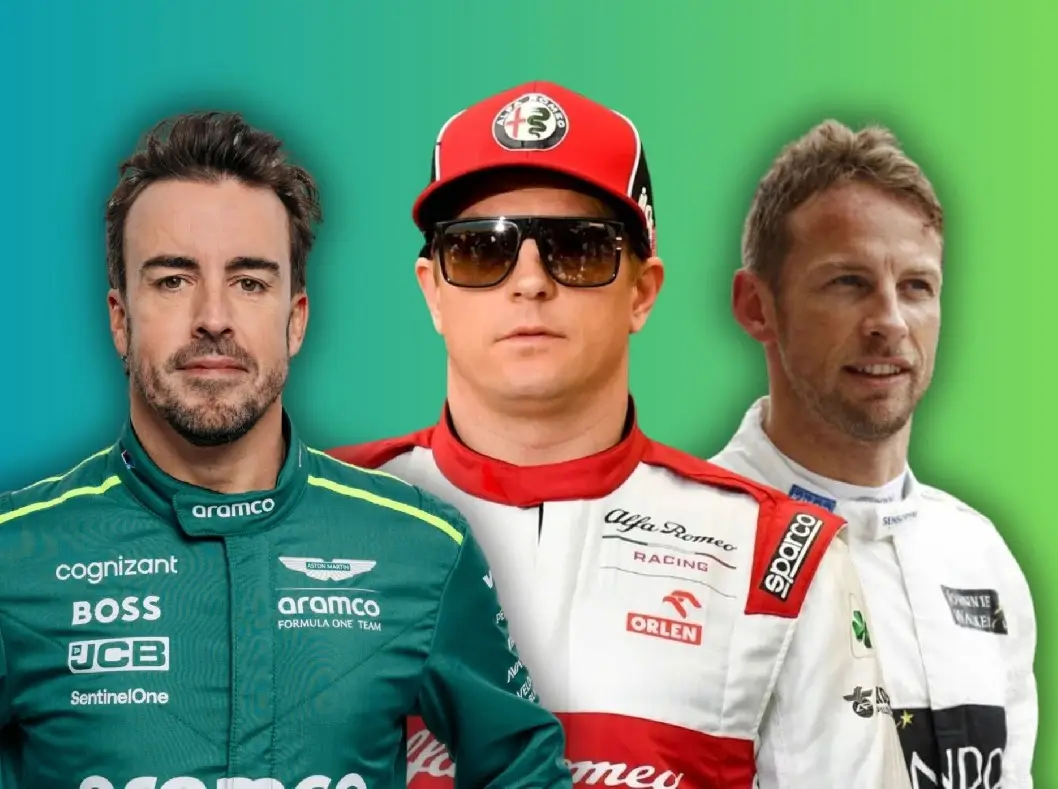 Fotomontage: Fernando Alonso, Kimi Räikkönen, Jenson Button Foto für die Nachrichten: 300 Rennen und kein Ende: Die längsten Karrieren in der F1-Geschichte