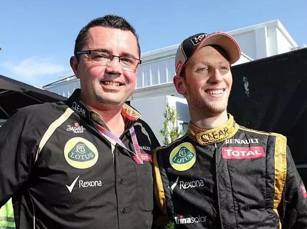 Eric Boullier (Lotus-Teamchef), Romain Grosjean Foto zur News: Boullier stellt klar: Grosjeans Einsicht gab den Ausschlag