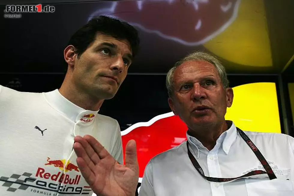 Foto zur News: Mark Webber und Helmut Marko