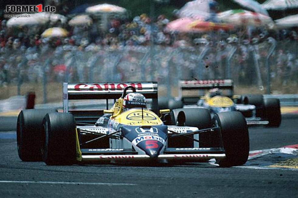 Foto zur News: Mansell, Piquet, Williams, 1987
