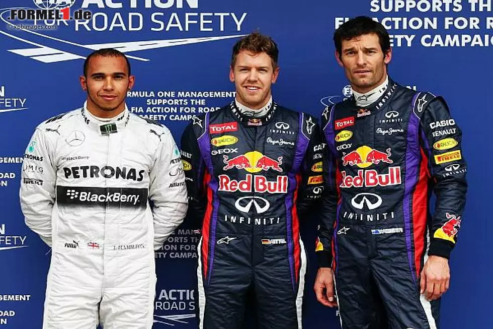 Lewis Hamilton, Sebastian Vettel, Mark Webber Foto zur News: Lewis Hamilton, Sebastian Vettel, Mark Webber