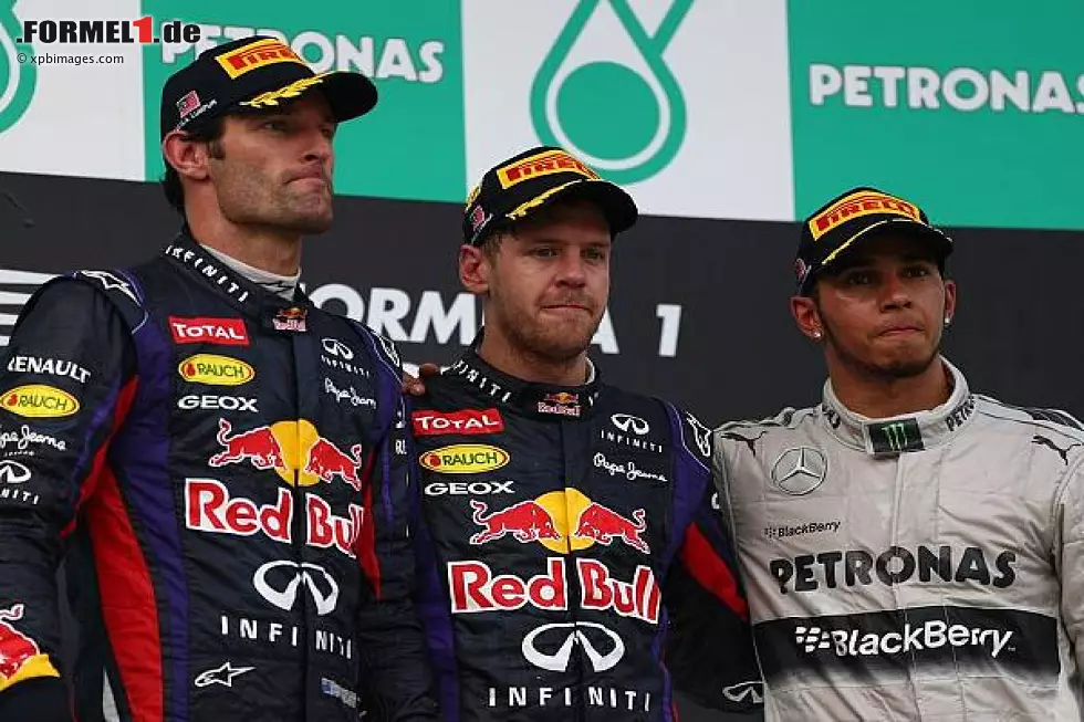 Sebastian Vettel, Mark Webber, Lewis Hamilton Foto zur News: Sebastian Vettel, Mark Webber, Lewis Hamilton