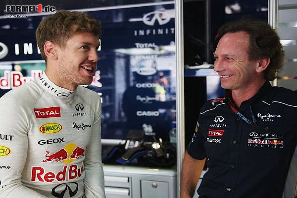 Foto zur News: Sebastian Vettel, Christian Horner