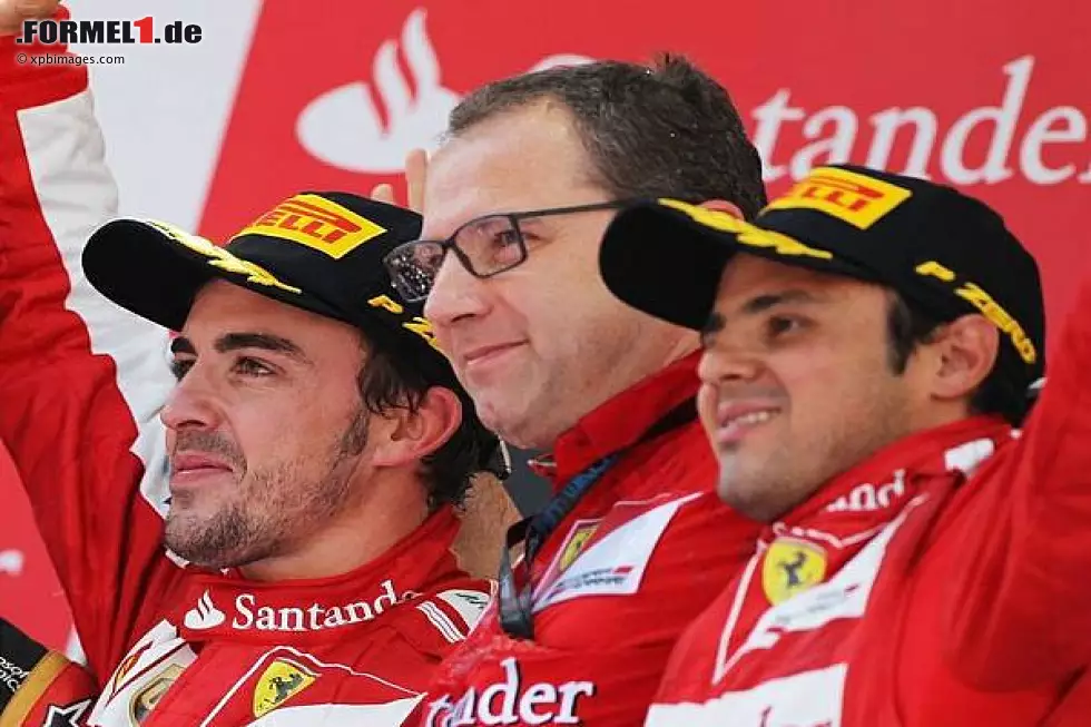 Foto zur News: Fernando Alonso, Stefano Domenicali, Felipe Massa, Kimi Räikkönen