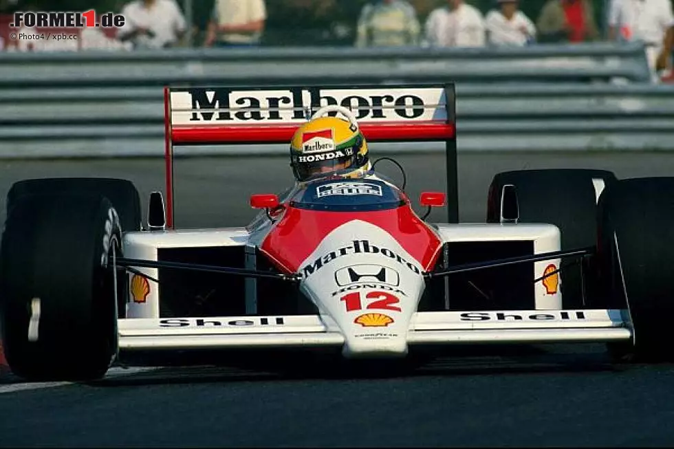 Foto zur News: Ayrton Senna, McLaren, Honda