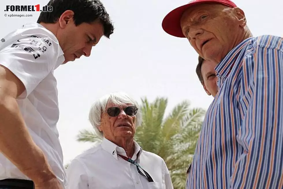 Toto Wolff, Bernie Ecclestone und Niki Lauda Foto zur News: Toto Wolff, Bernie Ecclestone und Niki Lauda