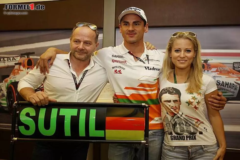 Manfred Zimmermann, Adrian Sutil und Jennifer Becks Foto zur News: Manfred Zimmermann, Adrian Sutil und Jennifer Becks