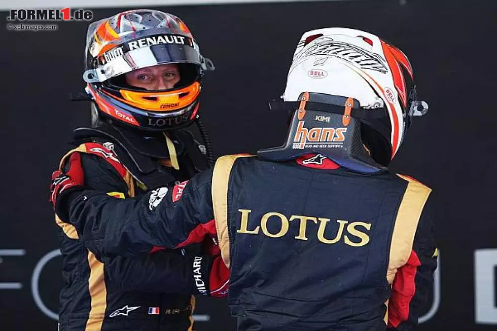 Foto zur News: Romain Grosjean, Kimi Räikkönen
