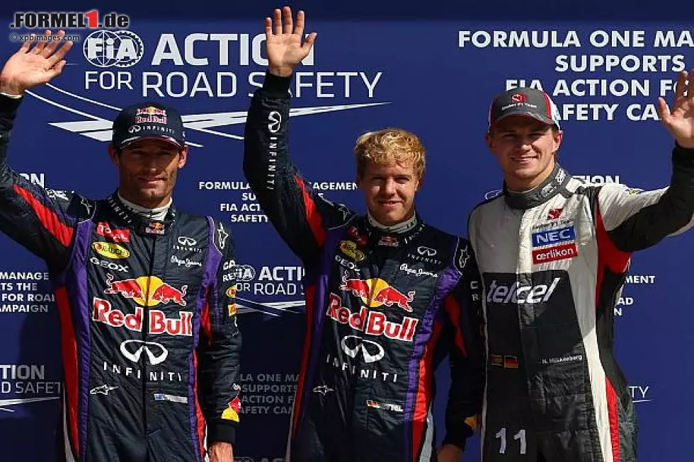 Sebastian Vettel, Mark Webber, Nico Hülkenberg Foto zur News: Sebastian Vettel, Mark Webber, Nico Hülkenberg