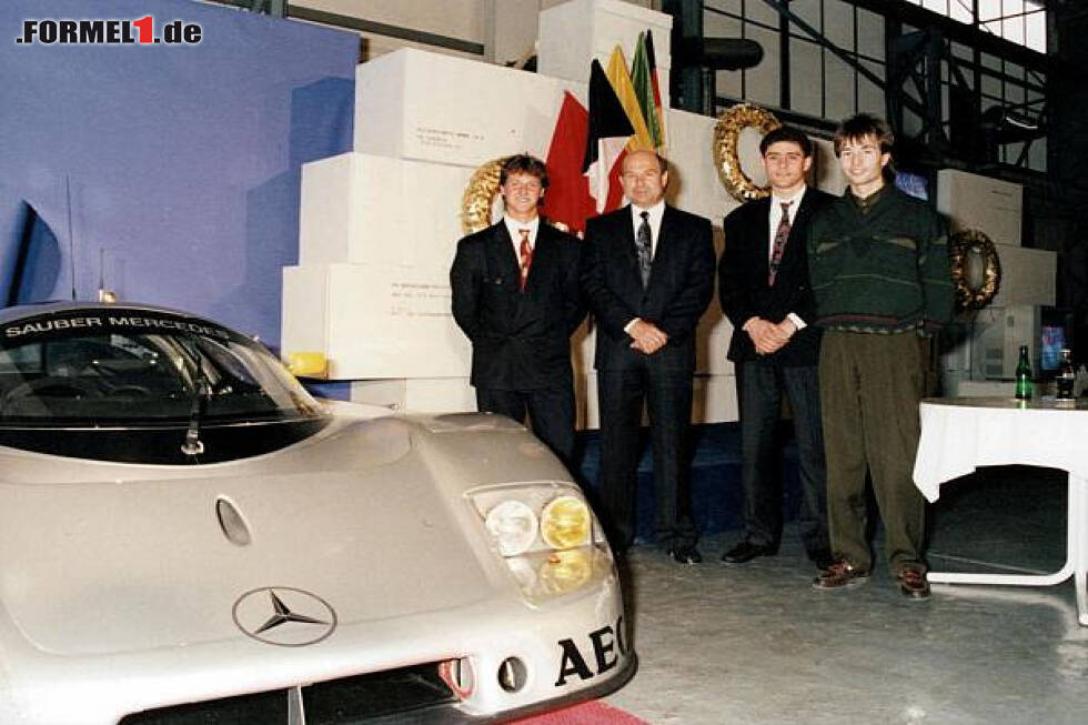 Foto zur News: Michael Schumacher, Peter Sauber, Karl Wendlinger