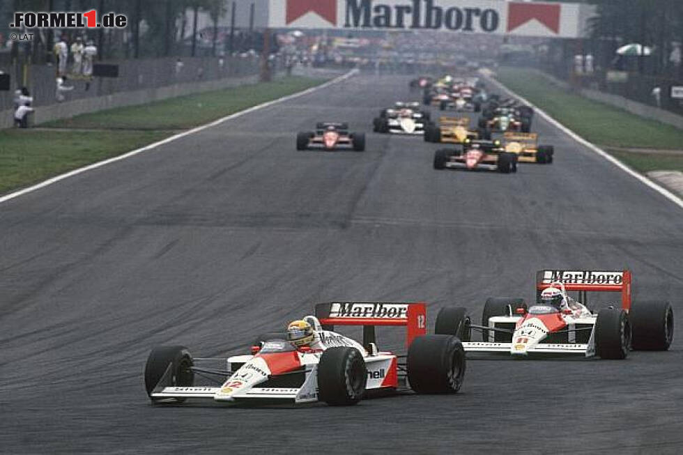 Foto zur News: Alain Prost, Ayrton Senna, 1988