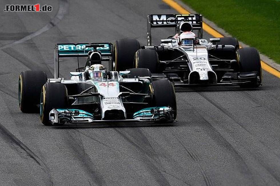 Foto zur News: Lewis Hamilton, Kevin Magnussen