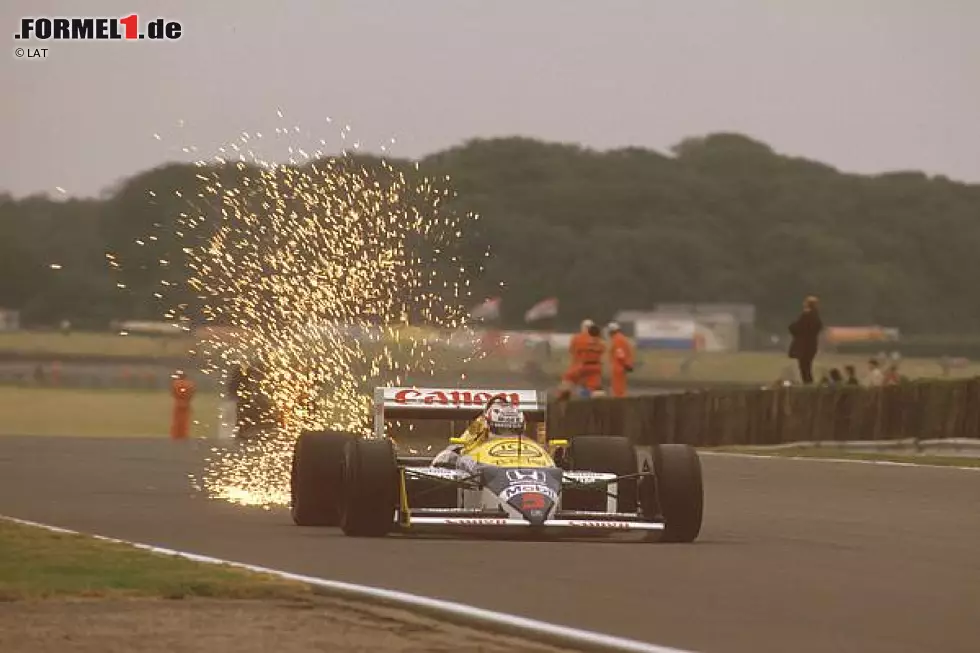 Foto zur News: Nigel Mansell in Silverstone 1987